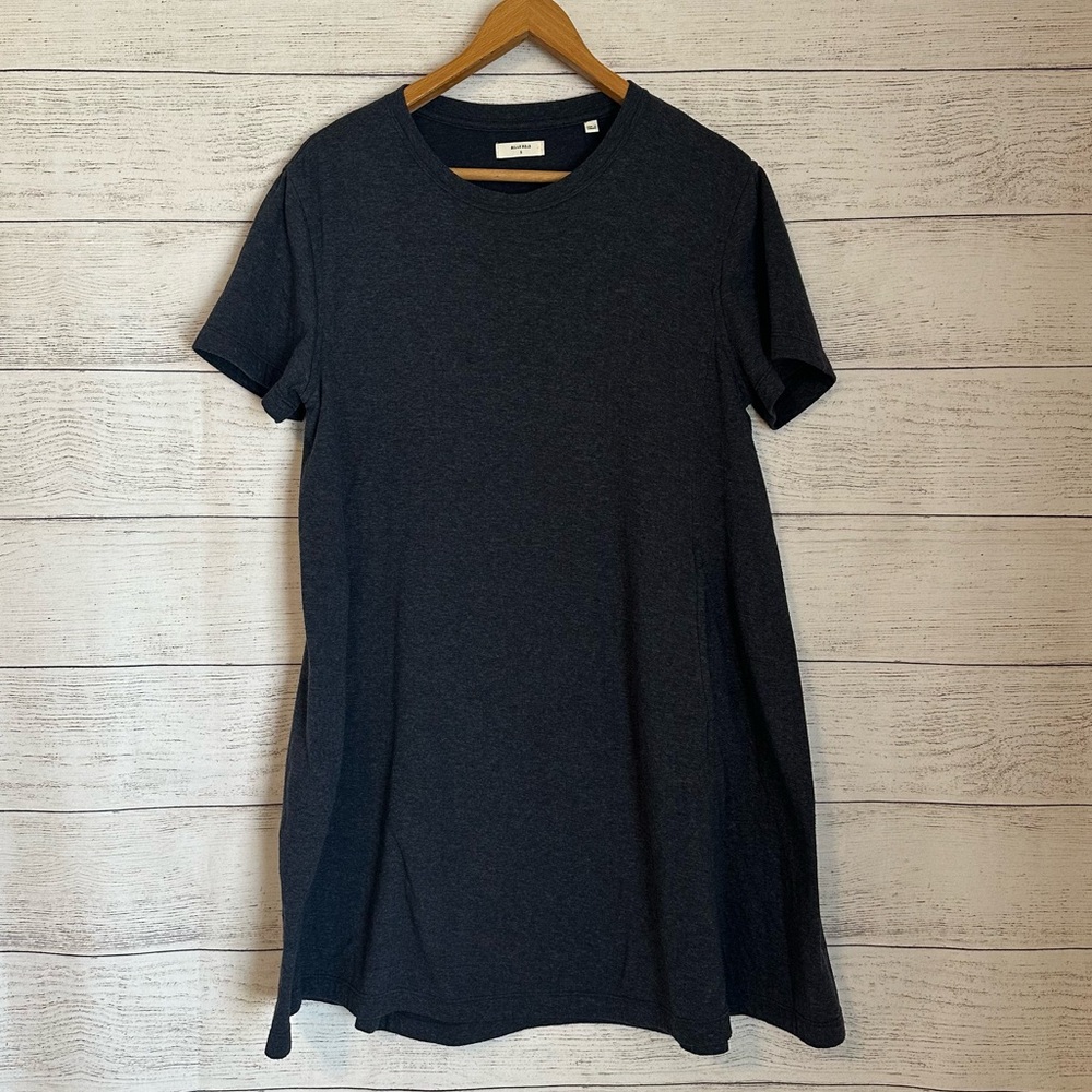 Billy Reid Tunic Pocket Top in Denim Blue.